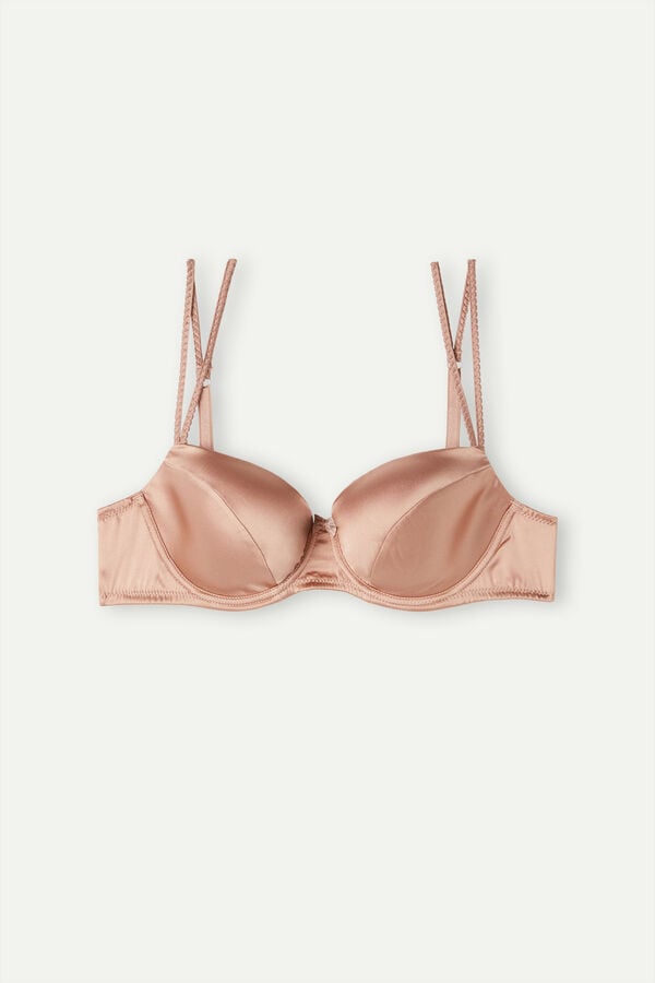 Intimissimi Sofia Natural Lift Balconette Silk Donna Reggiseno Rosa | 815-FYHVMO