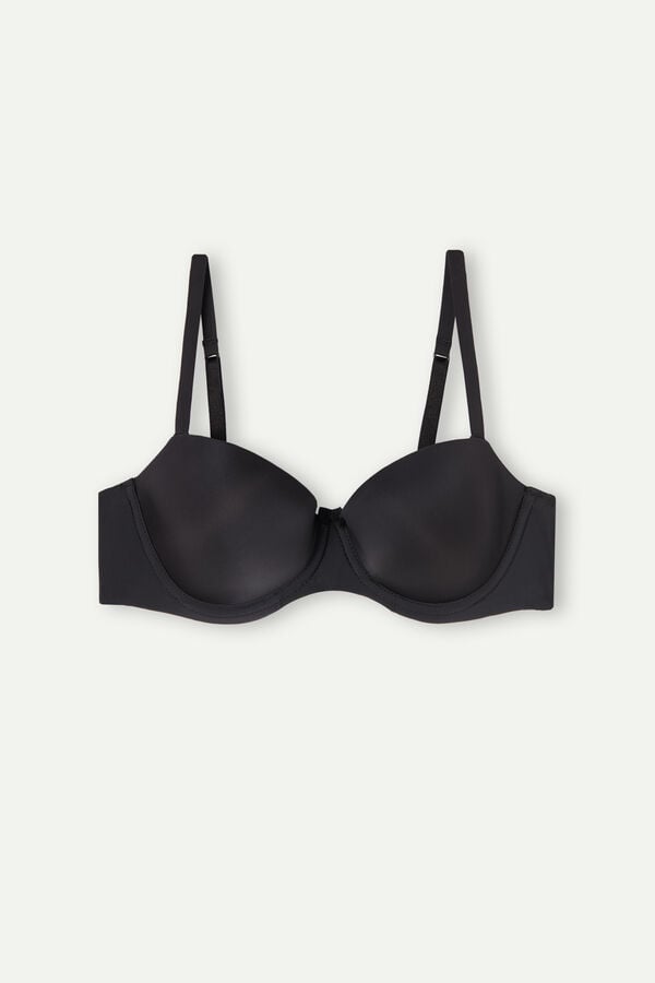 Intimissimi Sofia Natural Lift Balconette Ultralight Microfiber Donna Reggiseno Nere | 867-DCARSP