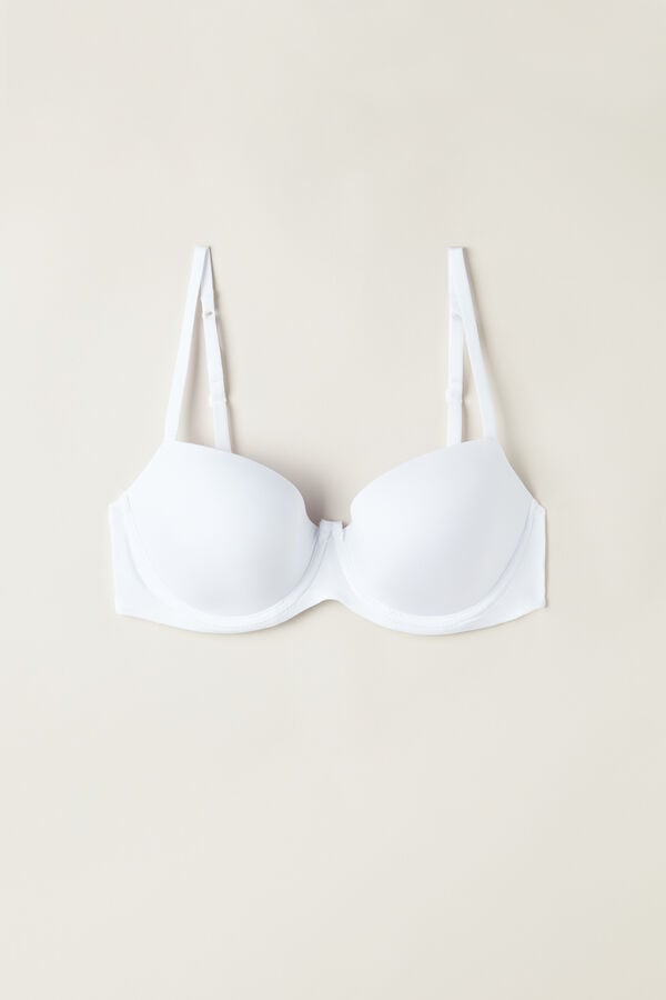 Intimissimi Sofia Natural Lift Balconette Ultralight Microfiber Donna Reggiseno Bianche | 601-BKNEGA