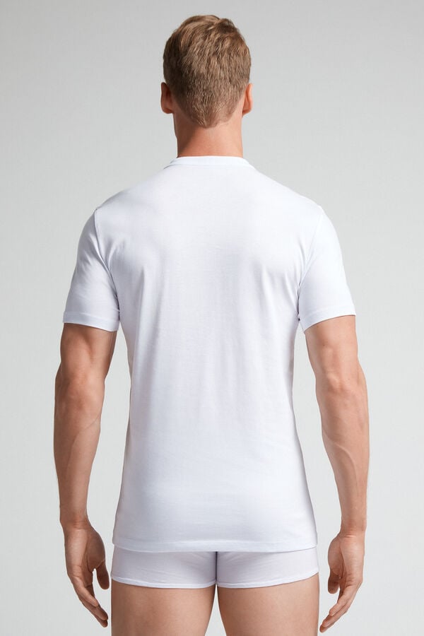 Intimissimi Superior Cotton Henley Uomo Maglietta Bianche | 945-NHIDZC