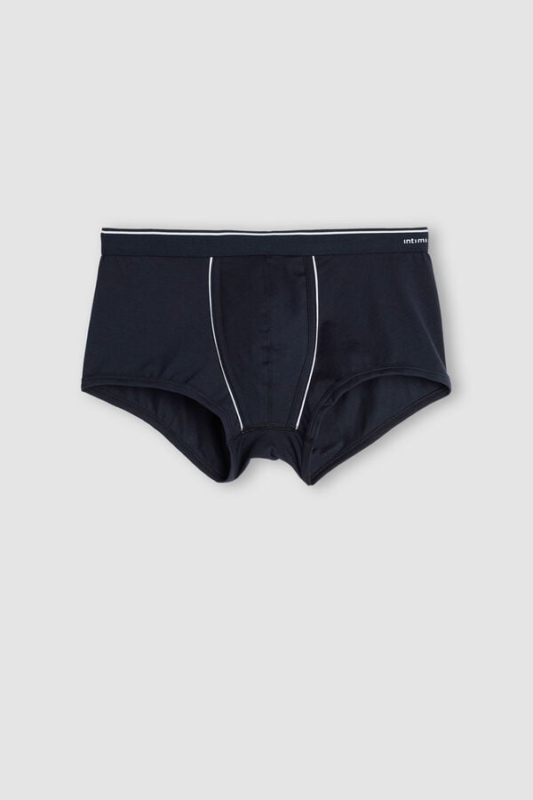 Intimissimi Superior Cotton With Exposed Elastic Uomo Boxer Blu Bianche | 841-WLBFIV