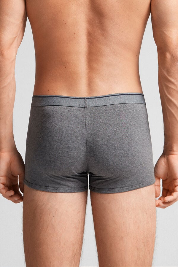 Intimissimi Superior Cotton With Exposed Elastic Uomo Boxer Grigie Profondo Blu | 841-UOVFGN