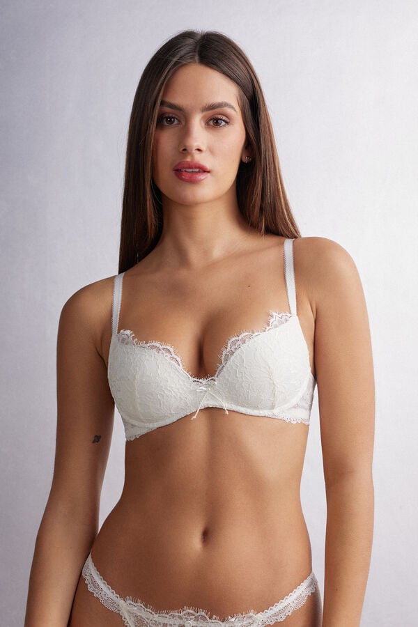 Intimissimi The Most Romantic Season Gioia Super Push-Up Donna Reggiseno Bianche | 564-PBAYRW