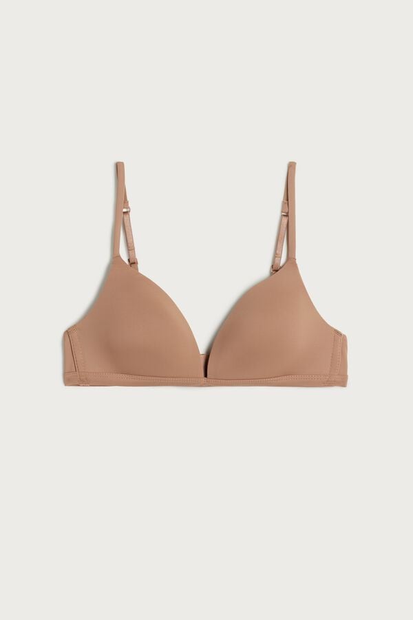 Intimissimi Tiziana Microfiber Triangle Donna Reggiseno Beige | 592-FVEODA