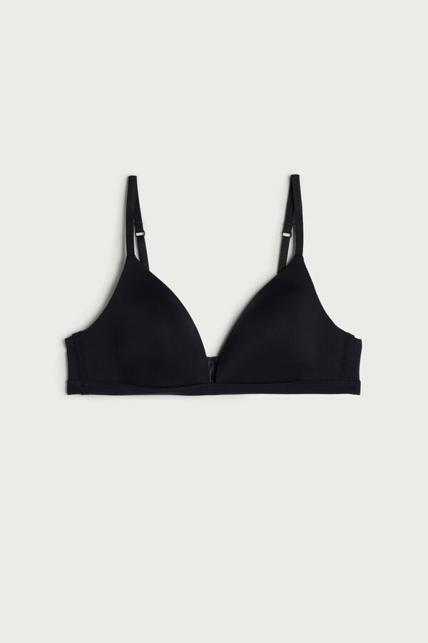 Intimissimi Tiziana Microfiber Triangle Donna Reggiseno Nere | 256-BIRKPL