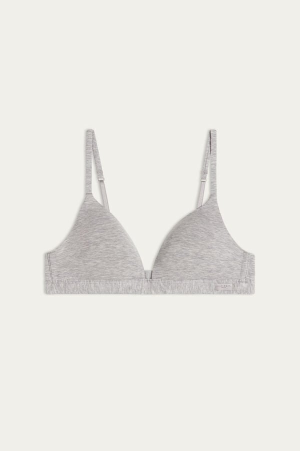 Intimissimi Tiziana Triangle Cotton Donna Reggiseno Grigie Chiaro | 217-FVDKBH