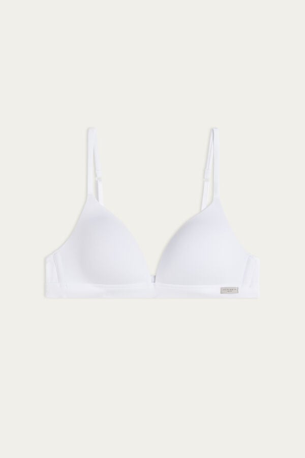 Intimissimi Tiziana Triangle Cotton Donna Reggiseno Bianche | 136-EVQLXI