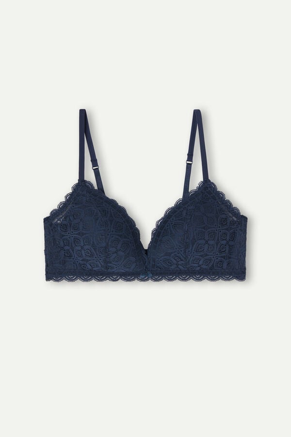 Intimissimi Tiziana Triangle Lace Donna Reggiseno Blu | 542-ETLPHA