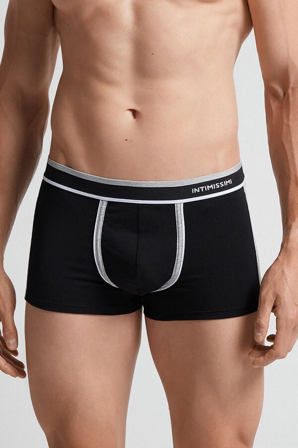 Intimissimi Two-Tone Superior Cotton Uomo Boxer Nere Grigie Chiaro | 659-DWUSRF