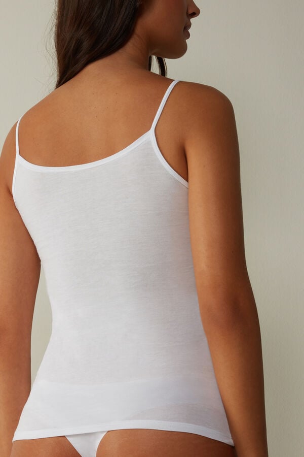 Intimissimi Ultrafresh Cotton Camisole Donna Canotta Bianche | 684-HTLUMC