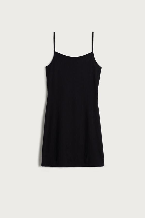 Intimissimi Ultrafresh Cotton Chemise Donna Pigiama Nere | 835-WABXLV