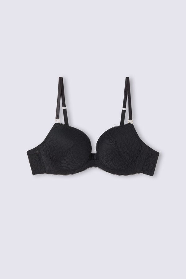 Intimissimi Your Wild Side Monica Push-Up Donna Reggiseno Nere | 167-GARBLF